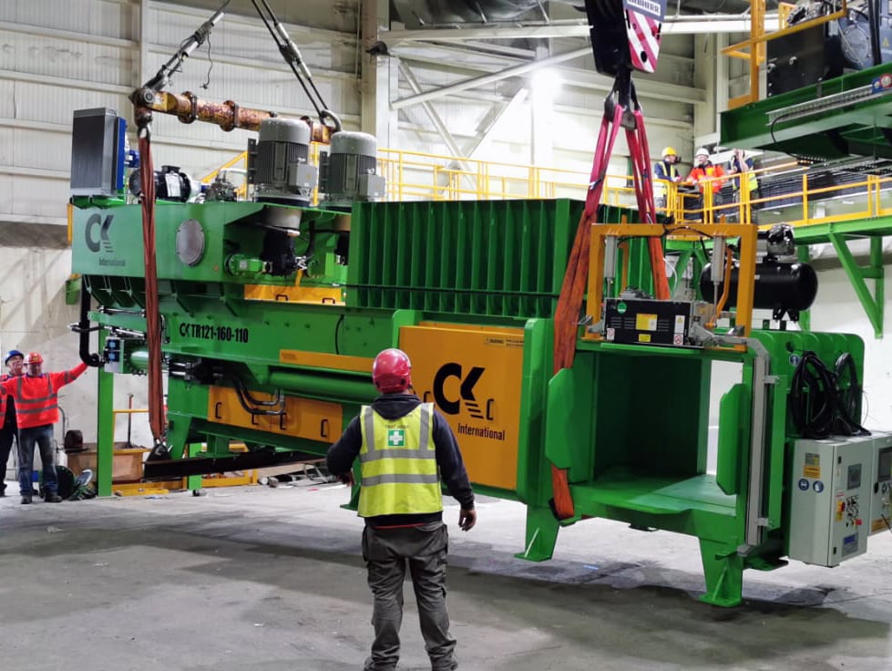 Installation of Twin Ram Baler at Re-Gen Wast